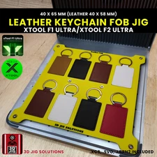 xTool F1 Ultra & F2 Ultra Leather Keychain Jig | Laser Engraving Template