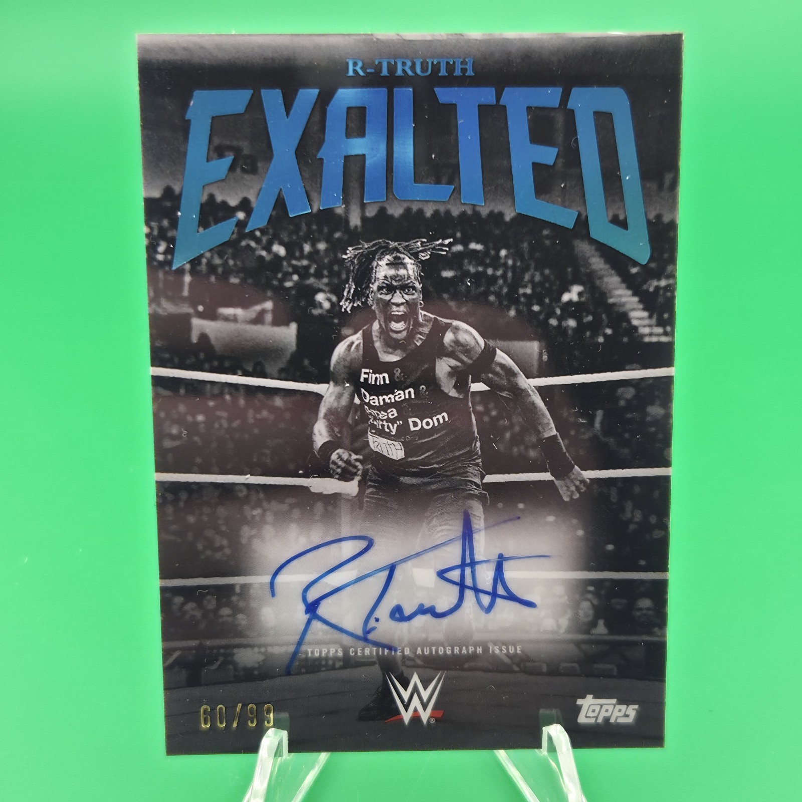 2025 Topps Exalted WWE R-Truth Black/White Teal Auto /99 BWS-RTH