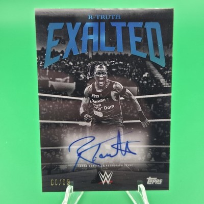 2025 Topps Exalted WWE R-Truth Black/White Teal Auto /99 BWS-RTH