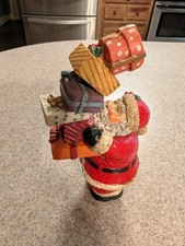 Vintage Santa w/ Gifts figurine, VGC, 5.5" high