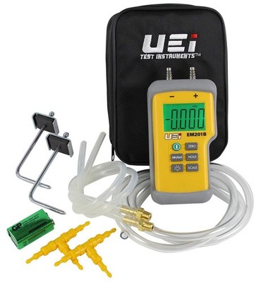 UEi EM201SPKIT Static Pressure Test Kit with EM201B Digital 1-unit, Yellow