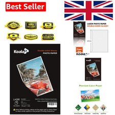 A4 Double-Sided Glossy Laser Photo Paper 130gsm - 100 Sheets for Quality Prints