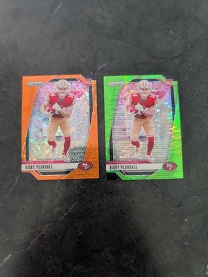 2024 Prizm Ricky Pearsall Neon Green Pulsar, Orange Prizm RCLot Of (2) 49ers !!!