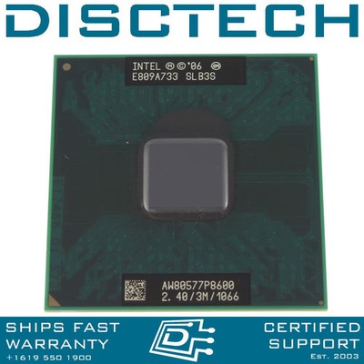 Intel P8600 Core2 Duo Processor 3MB Cache 2.00 GHz 1066 MHz FSB 2.4Ghz