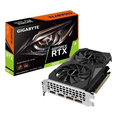 GIGABYTE GeForce RTX 3050 WINDFORCE OC V2 6G NVIDIA 6GB GDDR6 Grafikkarte