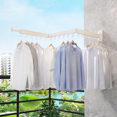 Clothes Drying Rack,Laundry Space Saver Wall Mounted,Retractable,Collapsible(Tri
