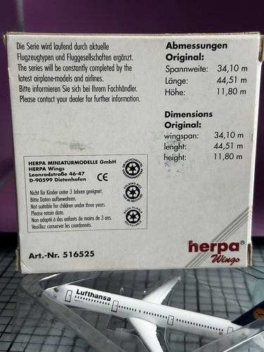 Herpa Wings 516525 - Lufthansa Airbus A321 - 1:500 Scale Diecast Model - Picture 2 of 10
