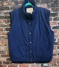 Wear Guard Mens XL  insulated Quilted Blue Pockets Hiking Hunting Workwear