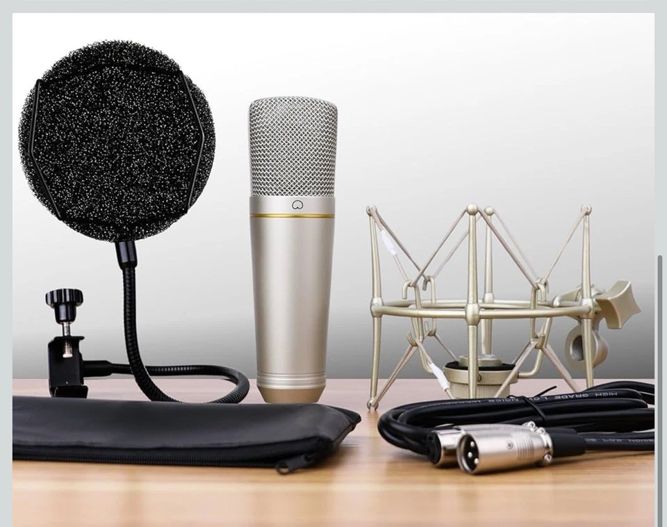 MA-67 Studio Condenser Microphone with Pop Filter and XLR Cable - Image 4 of 4