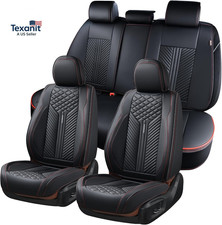 Car Seat Covers Full Set, 5 Seats Leather Seat Covers for Cars, Waterproof Front
