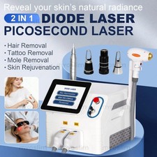Professional 2 In 1 Diode Laser Hair Removal Machine Picosecond Tattoo Removal