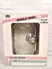 Vintage Solid Brass Oval Ring Towel Holder Silver Gold Polished Wall Mount New