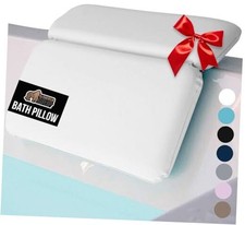 Bath Pillow for Tub, Headrest for Neck and Back Support, Luxury White 2 Panel