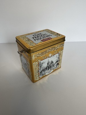Set of 2 German Music Box Tins   Lambertz Feine Präsent Mischung   Vintage