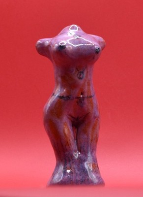 ''Exotic Elizabeth'' - Expensive Original Clay sculpture, hand made & glazed.