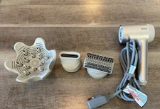 Shark HyperAIR IQ 2 in 1 Hair Blow Dryer Stone Grey Works Great W/ 3 Accessories