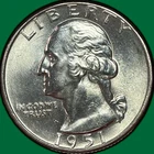 1951 Washington Quarter Silver Brilliant Uncirculated BU Coin #44281