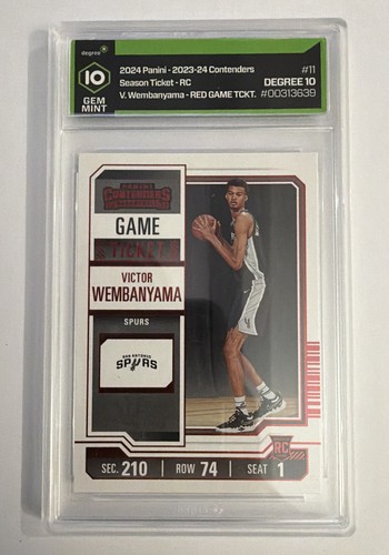 Victor Wembanyama [Red Game Ticket] #11 2023 Panini Contenders card