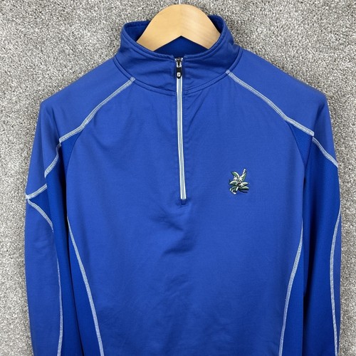 Footjoy FJ 1/4 Zip Performance Golf Pullover Men's Size Medium Blue - 第 4/9 張圖片