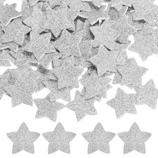 1.8"x1.8" Star Foam Stickers 120Pcs, EVA Glitters Foam Shape Sticker Silver
