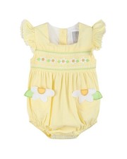 Lil Cactus Pocketed Smocked Flutter Romper
