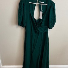 NEW Reformation Green Midi Dress size 12