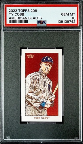 2022 TOPPS 206 AMERICAN BEAUTY *RARE* TY COBB 1/1 PSA 10 GEM (INCREDIBLE PIECE)