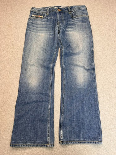 Diesel Zatiny Regular Bootcut Jeans Mens 31x32 Blue Distressed Vintage Y2K