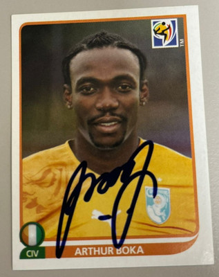 Original Autogramm Arthur Boka Elfenbeinküste Panini WM 2010