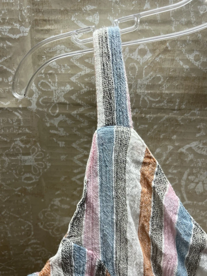 Edições raras vintage vestido abotoado meninas listrado pastel plissado xadrez desc - Imagem 4 de 4