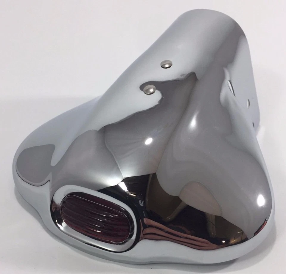 Par (2) Pontas de escape universais de aço com joias vermelhas cromadas 2"  - Imagem 2 de 4