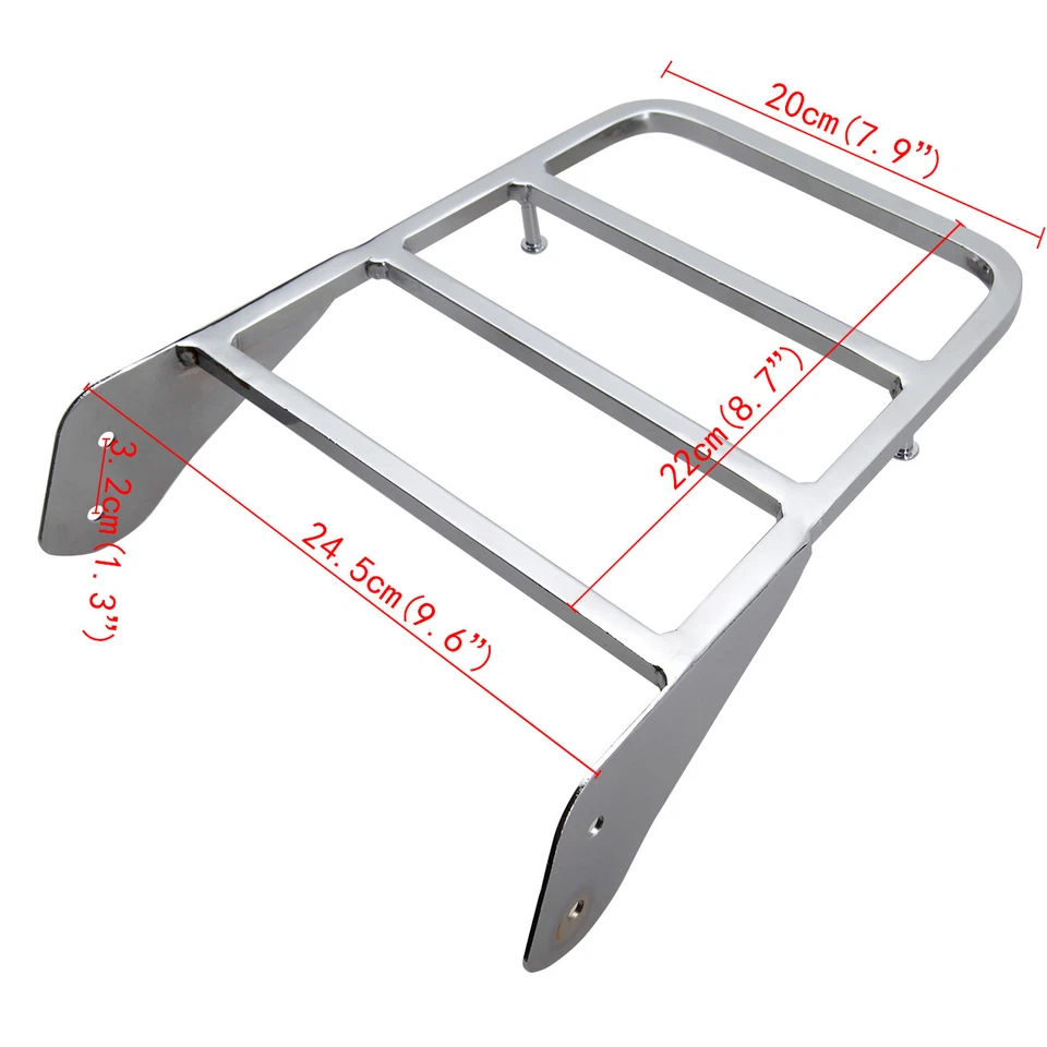 Backrest Sissy Bar Luggage Rack Fit For Yamaha V-Star 400 650 1100 1998-2011 - Image 2 of 4