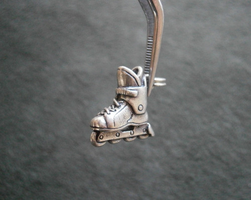 Inline Skate Rollerblade Roller Skate Vintage Sterling Silver Charm Pendant 3.8g