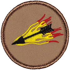 Flaming Arrow Patrol Patch - 2" Round Embroidered Patch