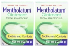 2 Pack Mentholatum Original Topical Analgesic Ointment Aromatic Vapor Rub 3oz