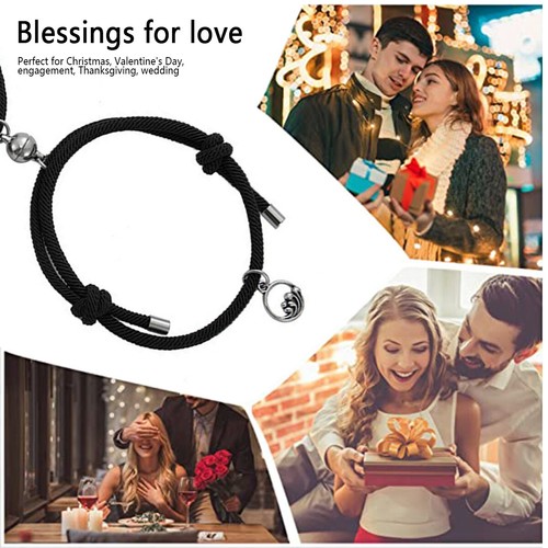Magnetic Couples Bracelet Adjustable Attraction Matching Couples Bracelet gutTf - Picture 7 of 18