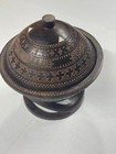 BOWL & LID WOOD CARVED ROUND DISPLAY similar to Ethiopian Gurage serving bowl — photo 10