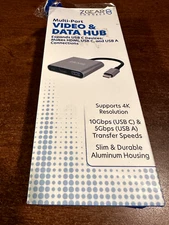ZGEAR USB-C TO HDMI, USB-C, USB-A VIDEO & DATA MULTI-PORT HUB #106927#
