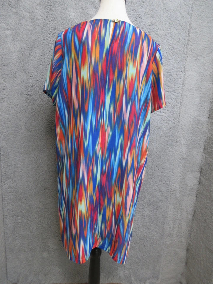 Felicity&Coco Dress Women L Blue Colorful Dopamine Modern Artsy Chic Contempory - Image 4 of 4