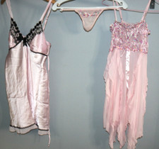 Vintage Linea Donatella Babydoll Nightgown Lingerie Pink Medium  1 OTHER