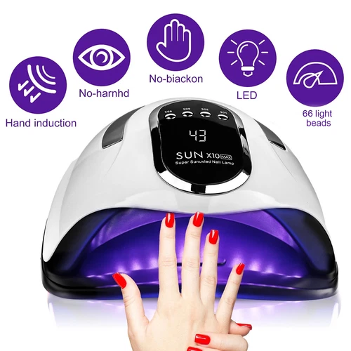 UV LED Nail Lamp 280W Dryer Gel Polish Light Manicure Salon Curing SUN X10 Max - Picture 6 of 14