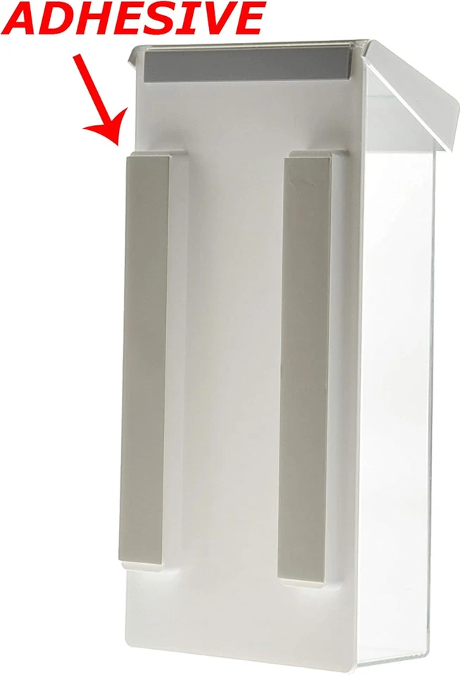 Portafletos Exterior para Tarjetas Rack 4" X 9" y 3.5" X 2" con Tapa Blanca Pared Foto 3 de 4