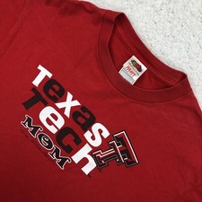 Texas Tech Red Raiders MOM T-Shirt Women S / M Short Sleeve Red Black White Gift