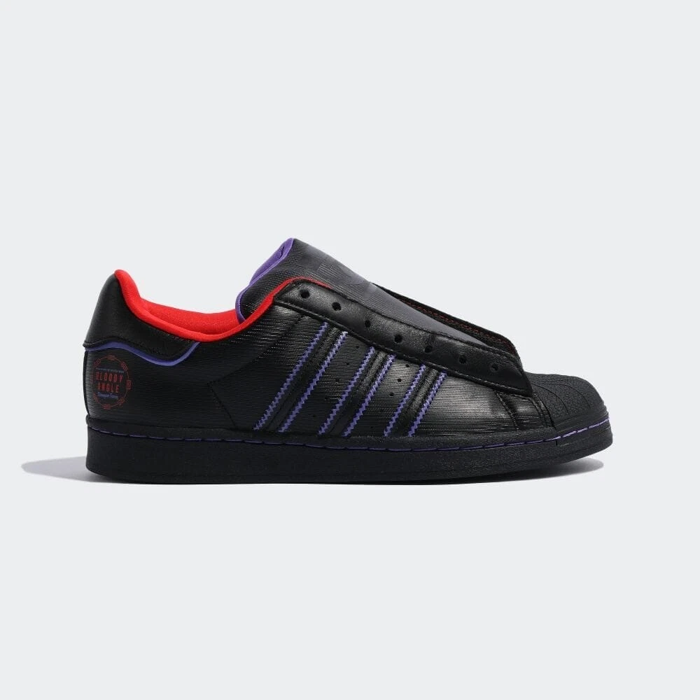 adidas Originals SST LACELESS BLOODY ANGLE FZ6568 Core Black Core Black Red