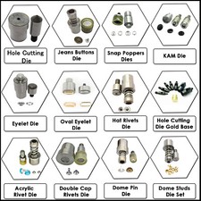 Die Tool For Press Studs Snap Poppers Jeans Buttons Rivets Hollow Hole Punch