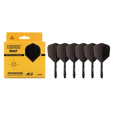 CUESOUL Integrated Dart Shaft and Flights 6 Pcs Big Wing Shape-Black 28mm