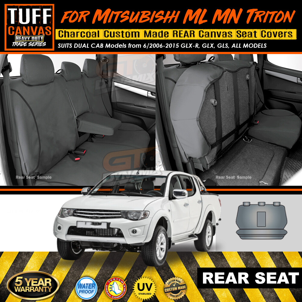 TUFF HD TRADE REAR Canvas Seat Covers Triton MN ML GLX GLR GLS GLXR