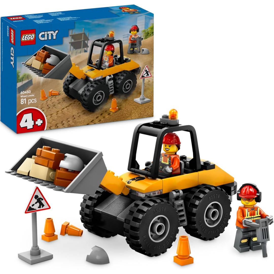 Lego City 60450 Yellow Wheel Loader Building Construction Playset