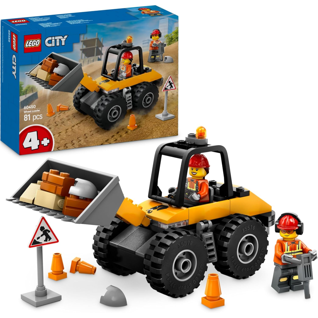 Lego City 60450 Yellow Wheel Loader Building Construction Playset