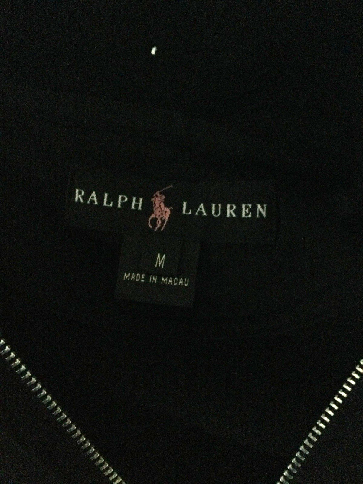 Ralph Lauren felpa donna nera rosa pony zip con cappuccio taglia media preppy